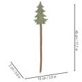 Deko Tannenbaum auf Holzstab 45 cm, Set aus 6, grau und grün | Floristik24.ch