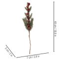 Künstlicher Tannenzweig mit roten Weihnachtskugeln 48 cm 2er Set | Floristik24.ch