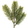 Floristik24 Künstlicher Tannenzweig aus grünem Kunststoff für winterliche Dekorationen 25 cm, 24 Stück