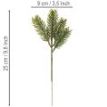 Künstlicher Tannenzweig aus grünem Kunststoff für winterliche Dekorationen 25 cm, 24 Stück | Floristik24.ch