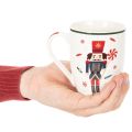 Weihnachtstassen Set Keramik Nussknacker Zuckerstange 10cm 2 Stück | Floristik24.ch