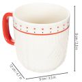 Kaffeetasse 9cm Keramik mit rotem Henkel und Herzmotiv 2er-Set | Floristik24.ch