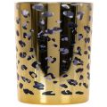 Windlicht Glas Leopardenmuster