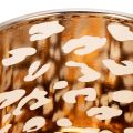 Windlicht aus Glas mit Leopardenmuster, zweifarbig, 8 cm | Floristik24.ch