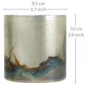 Floristik24 Kerzenglas, Deko-Windlicht, Tischdeko Antik-Look Ø9,5cm H10cm 4St