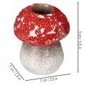 Dekorativer Stabkerzenhalter aus Keramik, Fliegenpilz-Design, 9 cm hoch, rot-weiss | Floristik24.ch