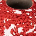 Dekorativer Stabkerzenhalter aus Keramik, Fliegenpilz-Design, 9 cm hoch, rot-weiss | Floristik24.ch