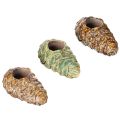 Floristik24 Keramik Stabkerzenhalter Tannenzapfen Design 8 cm Mehrfarbig 3er-Set