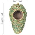 Keramik Stabkerzenhalter Tannenzapfen Design 8 cm Mehrfarbig 3er-Set | Floristik24.ch