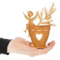 Teelichthalter aus Metall Engel mit Edelrost Ø8cm H18cm für weihnachtliche Dekoration | Floristik24.ch