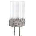 Teelichthalter zum Stecken mit Kerzenglas Grau Ø5,5cm 4St | Floristik24.ch
