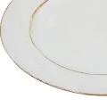 Dekoteller Rund Kunststoff Retro Weiß Braun Glanz Ø30cm | Floristik24.ch