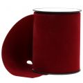 Tischband Samtband Dunkelrot 100mm 8m | Floristik24.ch
