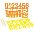 Floristik24 Filz-Tischdeko Geburtstag Zahlen 27,5x19,5cm Gelb/Orange 2er-Set inkl. Holzspatel