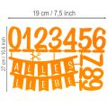 Filz-Tischdeko Geburtstag Zahlen 27,5x19,5cm Gelb/Orange 2er-Set inkl. Holzspatel | Floristik24.ch