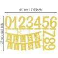Tischdeko Set aus Filz Grün und Grau 27,5x19,5cm mit Zahlen und Motiven | Floristik24.ch