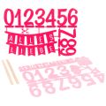Floristik24 Tischdekoration aus Filz Rosa Pink – DIY-Set mit Zahlen und Schriftzug – 27,5 × 19,5 cm