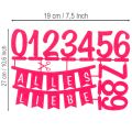 Tischdekoration aus Filz Rosa Pink – DIY-Set mit Zahlen und Schriftzug – 27,5 × 19,5 cm | Floristik24.ch