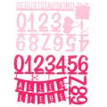 Tischdekoration aus Filz Rosa Pink – DIY-Set mit Zahlen und Schriftzug – 27,5 × 19,5 cm | Floristik24.ch