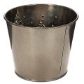 Metall Übertopf 13 cm Silber