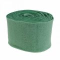 Floristik24 Filzband, Topfband, Wollband zweifarbig Grün 15cm 5m