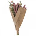 Floristik24 Trockenblumstrauß Strauß Wiesenblumen Pink H50cm 140g