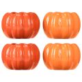 Übertopf Keramik Kürbis Pflanztopf Orange Ø9,5cm H6,5cm 4 St | Floristik24.ch
