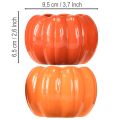Übertopf Keramik Kürbis Pflanztopf Orange Ø9,5cm H6,5cm 4 St | Floristik24.ch