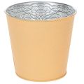 Floristik24 Blumenübertopf Metall Ø13,5cm H12,5cm Pastell Orange Innenbereich