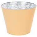 Floristik24 Metall Blumenübertopf Ø20cm H16cm Pastell Orange für Innen- und Aussenbereich