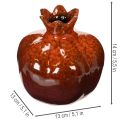 Keramik Granatapfel Dekoration Rot Glänzend 14cm | Floristik24.ch