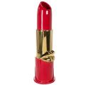 Floristik24 Deko-Vase Lippenstift-Design aus Keramik Rot und Gold 38 cm