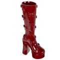 Floristik24 Dekovase Stiefel aus Polyresin mit Schleifen Bordeaux 37 cm