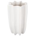 Floristik24 Weisse geriffelte Keramikvase 24cm für Trockenblumen
