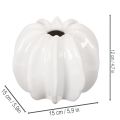 Kürbis-Keramikvase Weiss 15cm für Wohn- und Herbstdekoration | Floristik24.ch