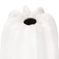 Weisse Keramikvase geriffelt