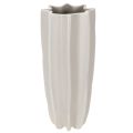 Floristik24 Hohe Keramikvase mit Rillenstruktur 38 cm mattgrau für Trockenblumen
