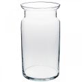 Floristik24 Vase aus Glas, Dekovase, Kerzenglas Ø15,5cm H28cm