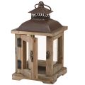 Vintage Laterne Dunkelbraun Holzlaterne 15×15cm H26cm | Floristik24.ch