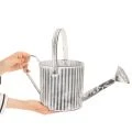 Vintage Pflanzkanne Ø17cm aus Metall, Weiss-Silber, Deko-Giesskanne für Innen- und Aussenbereich | Floristik24.ch