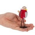 Deko-Vogel-Figuren Set Holz und Metall 11 cm Rot Weiss Schwarz Innenbereich 4 Stück | Floristik24.ch