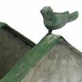 Floristik24 Vogelhaus aus Metall zum Bepflanzen H25,5cm