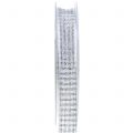 Floristik24 Weihnachtsband Karoband mit Glimmer Weiß 15mm 20m