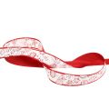 Floristik24 Weihnachtsband Rot 25mm 20m