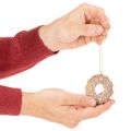 Weihnachtsanhänger aus Kunststoff in Lebkuchen-Optik 6cm 4er-Set | Floristik24.ch