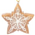 Weihnachtsanhänger aus Kunststoff in Lebkuchen-Optik 6cm 4er-Set | Floristik24.ch