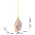 Weihnachtsanhänger 4er-Set aus Kunststoff 7 cm in Honigkuchen-Optik | Floristik24.ch