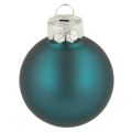 Christbaumkugeln Glas Matt und Glänzend 4cm Blau 24 Stück | Floristik24.ch