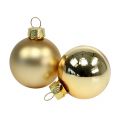 Floristik24 Weihnachtskugel 4cm Gold glanz/matt Glas 24St