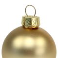 Floristik24 Weihnachtskugel 4cm Gold glanz/matt Glas 24St